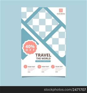 Travel Tour Holiday Vacation Film Tape Flyer Brochure Poster Blank Space Template