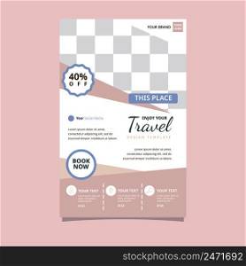 Travel Tour Holiday Vacation Flyer Brochure Poster Blank Space Design Template