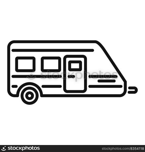 Travel trailer icon outline vector. Auto bus. C&home. Travel trailer icon outline vector. Auto bus