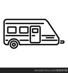 Travel trailer icon outline vector. Auto bus. C&home. Travel trailer icon outline vector. Auto bus