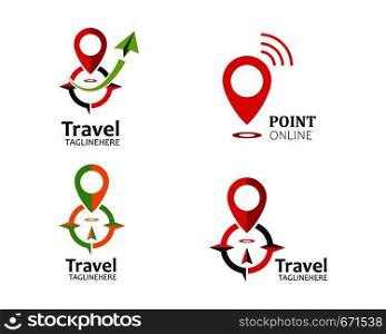travel,travel agency logo icon illustration vector template