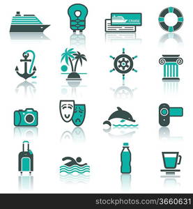 Travel, Vacation & Recreation, icons set.