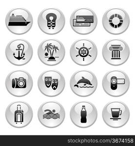 Travel, Vacation & Recreation, icons set