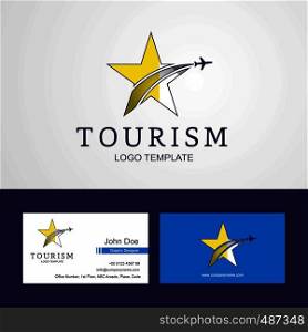 Travel Vatican City Holy See flag Creative Star Logo and Business card design