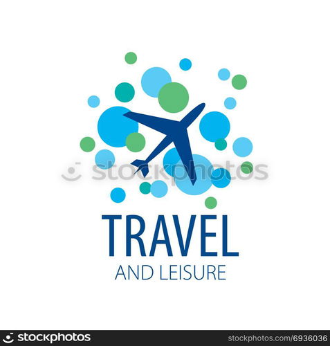 travel vector logo. Vector logo template plane flight. Illustration journey