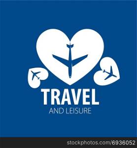 travel vector logo. Vector logo template plane flight. Illustration journey