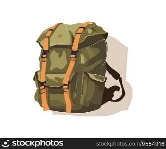Traveler c&knapsack. Vector illustration design.