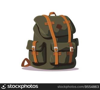 Traveler camp knapsack. Vector illustration design.