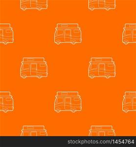 Traveling camper van pattern vector orange for any web design best. Traveling camper van pattern vector orange