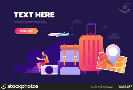 Traveling the world, worldwide adventure, around the world trip concept. Landing web page with infographic concept. Traveling the world, worldwide adventure, around the world trip concept. Landing web page with infographic concept.