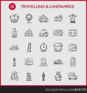 Travelling And Landmarks Hand Drawn Icon for Web, Print and Mobile UX/UI Kit. Such as: Card, Credit, Credit Card, Money, Wallet, Money, Cash, Pictogram Pack. - Vector