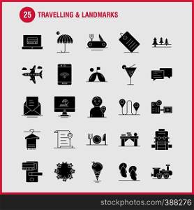 Travelling And Landmarks Solid Glyph Icon for Web, Print and Mobile UX/UI Kit. Such as: File, Location, Map, Transport, Chat, Chatting, Text, Transport, Pictogram Pack. - Vector