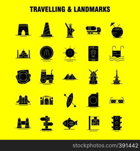 Travelling And Landmarks Solid Glyph Icon for Web, Print and Mobile UX/UI Kit. Such as: Fish, Sea Food, Snapper, Food, Arch, Landmark, Travel, Pictogram Pack. - Vector