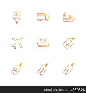 travelling , shopping, tags , discount , piechart , dollar , money, graph , coin , cart , icon, vector, design, flat, collection, style, creative, icons