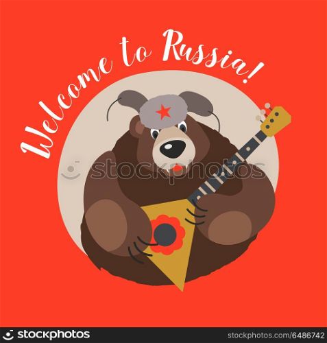 Travelling to Russia. Welcome to Russia. Vector illustration.