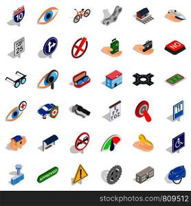 Traverse icons set. Isometric style of 36 traverse vector icons for web isolated on white background. Traverse icons set, isometric style