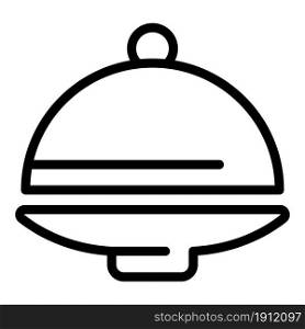 Tray icon outline vector. Food waiter. Hand platter. Tray icon outline vector. Food waiter