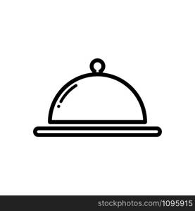 tray on hand icon vector design template