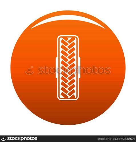 Tread pattern icon. Simple illustration of tread pattern vector icon for any design orange. Tread pattern icon vector orange