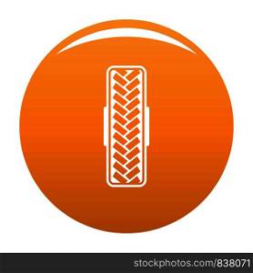 Tread pattern icon. Simple illustration of tread pattern vector icon for any design orange. Tread pattern icon vector orange