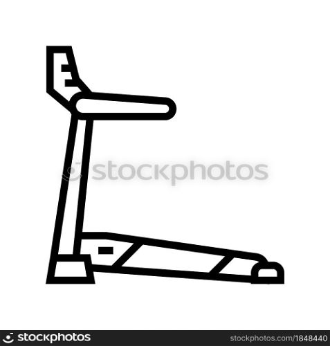 treadmill equipment line icon vector. treadmill equipment sign. isolated contour symbol black illustration. treadmill equipment line icon vector illustration