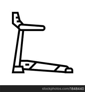 treadmill equipment line icon vector. treadmill equipment sign. isolated contour symbol black illustration. treadmill equipment line icon vector illustration