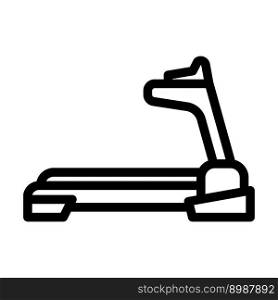 treadmill fitness sport line icon vector. treadmill fitness sport sign. isolated contour symbol black illustration. treadmill fitness sport line icon vector illustration