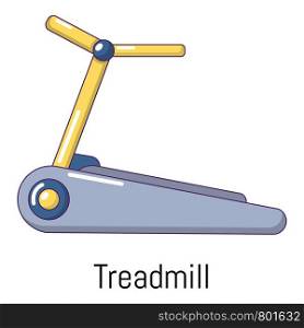 Treadmill icon. Cartoon illustration of treadmill vector icon for web. Treadmill icon, cartoon style