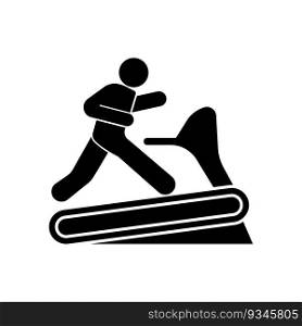 Treadmill machine vector icon illustration design
