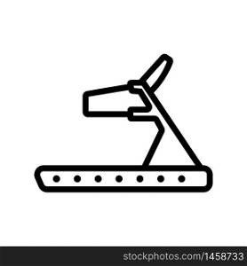 treadmill with holders icon vector. treadmill with holders sign. isolated contour symbol illustration. treadmill with holders icon vector outline illustration