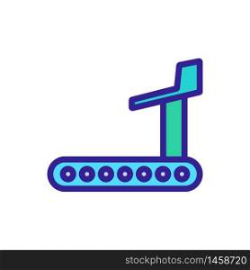treadmill with magnetic load mechanism icon vector. treadmill with magnetic load mechanism sign. color symbol illustration. treadmill with magnetic load mechanism icon vector outline illustration