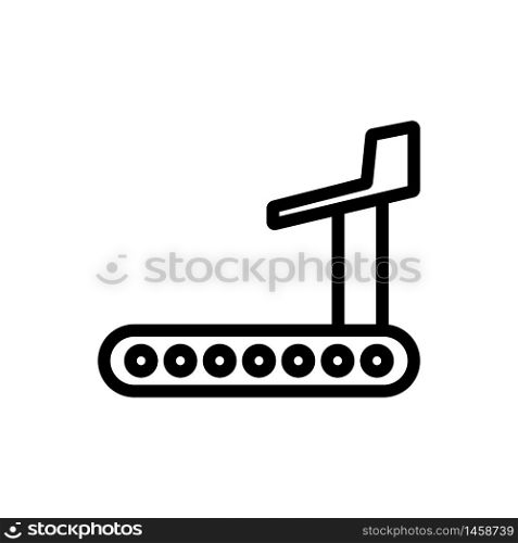 treadmill with magnetic load mechanism icon vector. treadmill with magnetic load mechanism sign. isolated contour symbol illustration. treadmill with magnetic load mechanism icon vector outline illustration