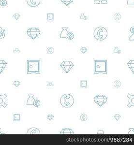 Treasure icons pattern seamless white background Vector Image
