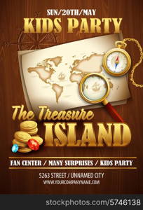 Treasure Island party flyer. Vector template EPS 10. Treasure Island party flyer. Vector template