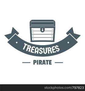 Treasure logo. Simple illustration of treasure vector logo for web. Treasure logo, simple gray style