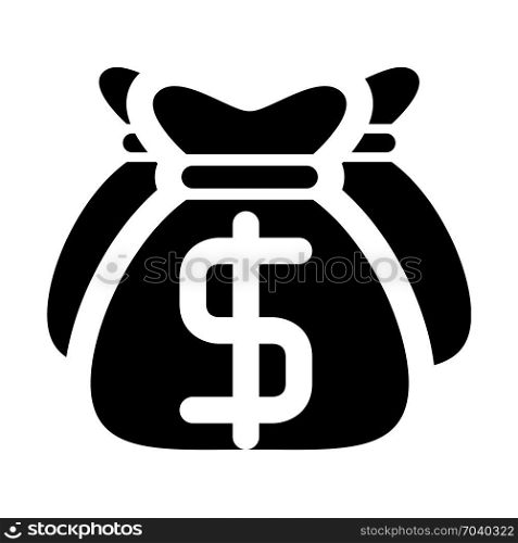 Treasure - Money bag, icon on isolated background