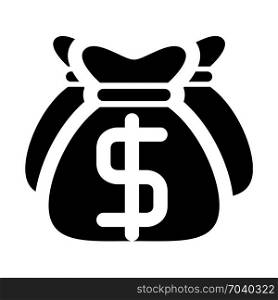 Treasure - Money bag, icon on isolated background