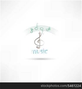treble clef and music