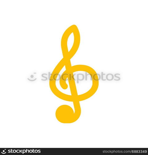 treble clef, icon on isolated background