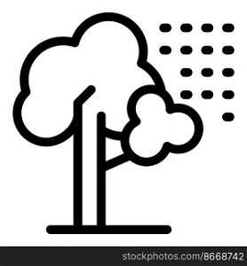 Tree air filter icon outline vector. Clean dust. Purify plant. Tree air filter icon outline vector. Clean dust