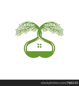tree and home logo template
