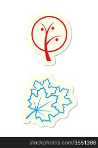 Tree and Maple Leaf Icons