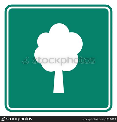 Tree and road sign