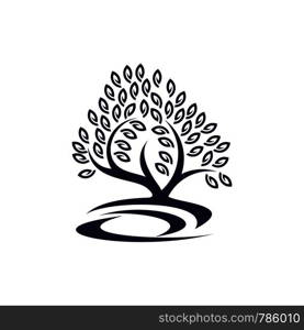 tree and root logo template