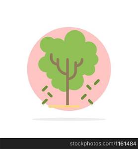Tree, Apple, Apple Tree, Nature, Spring Abstract Circle Background Flat color Icon