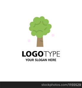 Tree, Apple, Apple Tree, Nature, Spring Business Logo Template. Flat Color