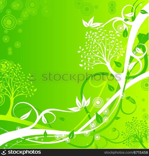 Tree background, vector