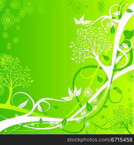 Tree background, vector