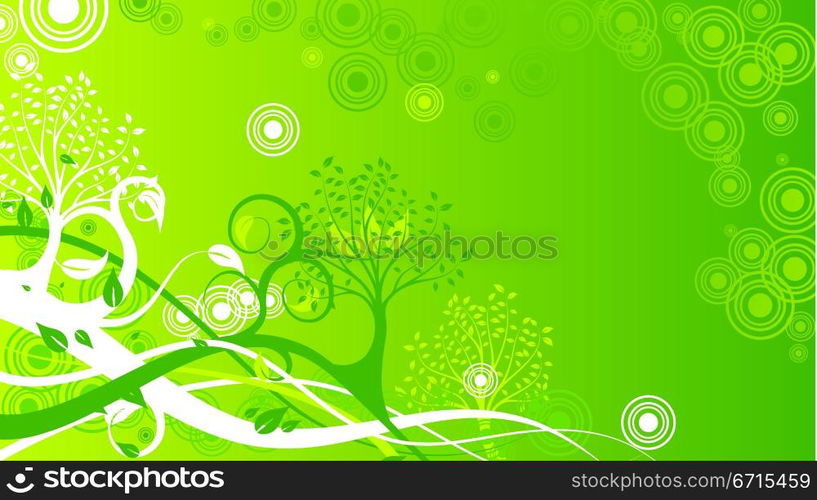 Tree background, vector