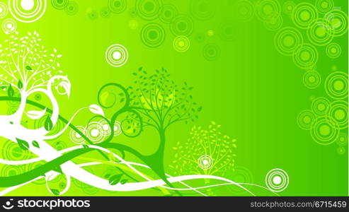 Tree background, vector